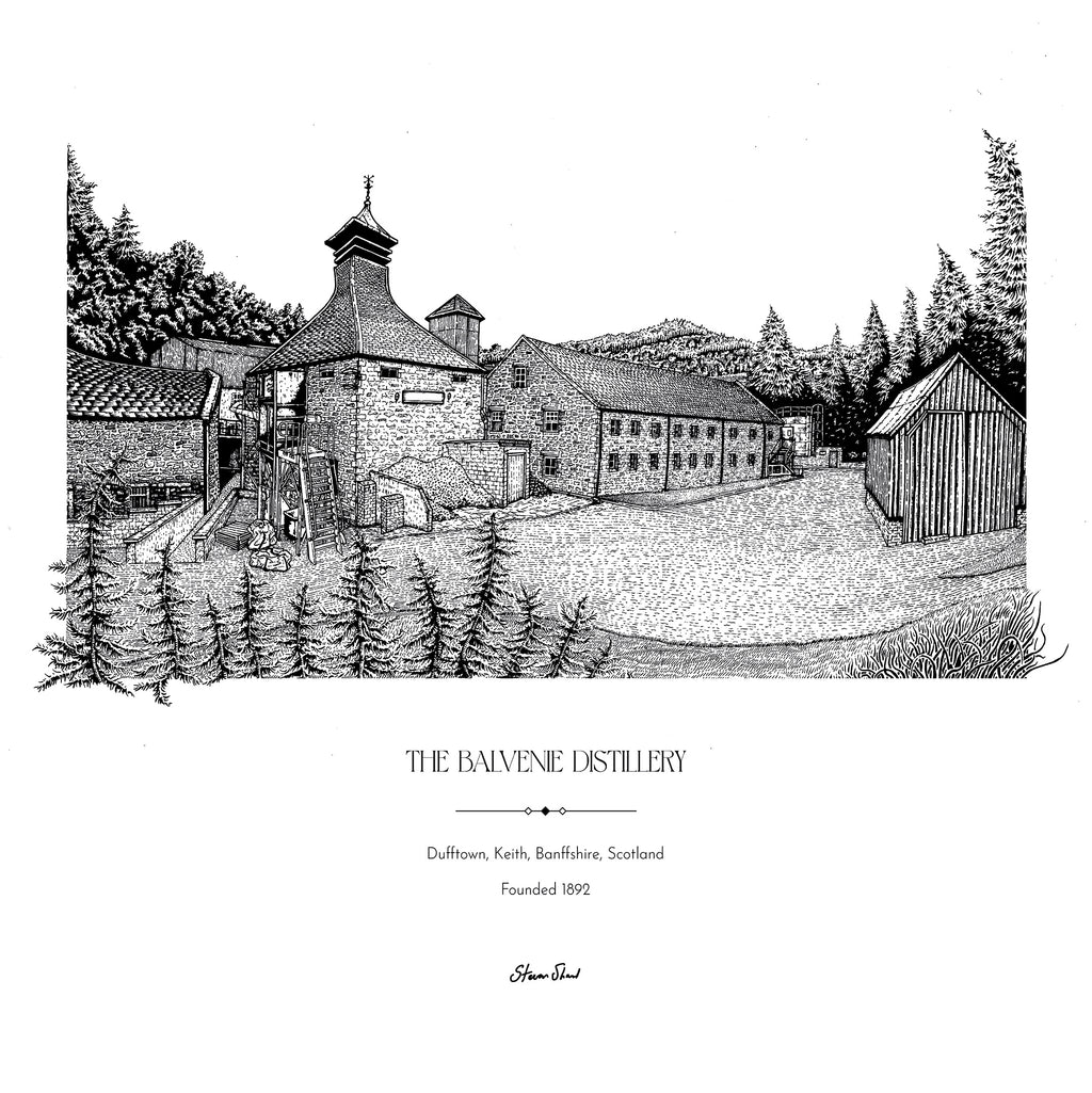 The Balvenie Kiln & Maltings Illustration