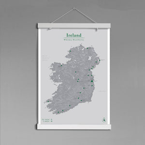 Matte Ireland Distillery Map