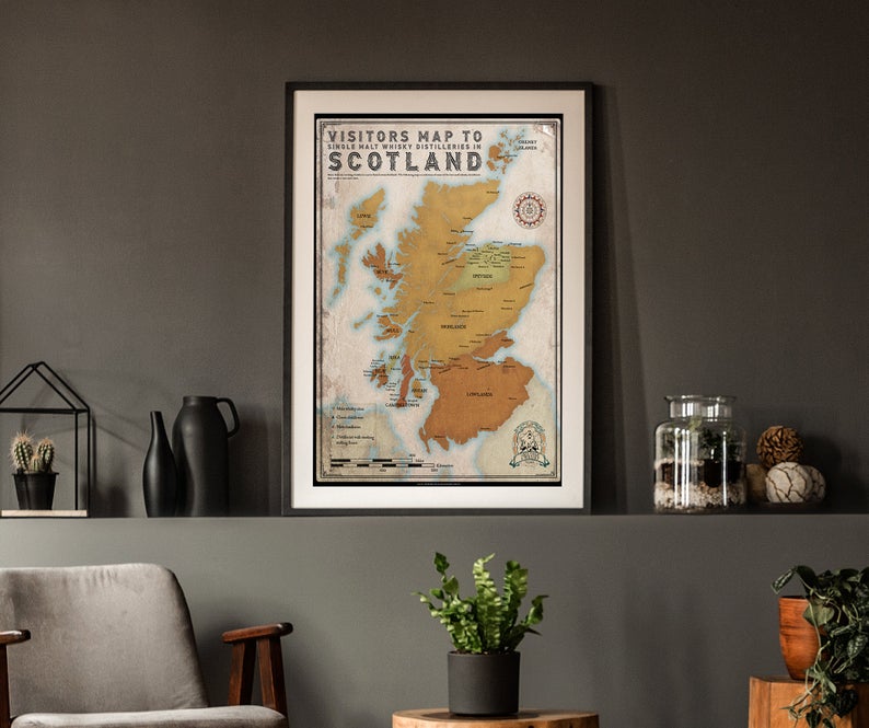 Visitors Map to Single Malt Whisky Distilleries